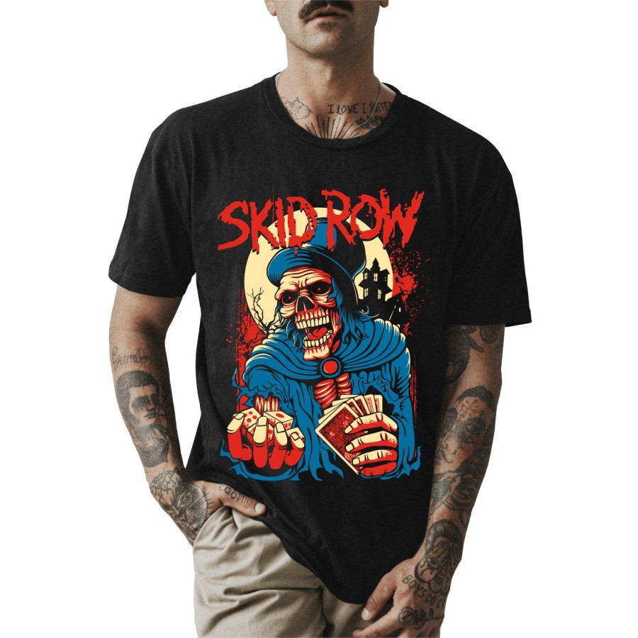 Rockwear Brasil - Camiseta Skid Row 2 Rockwear Preta