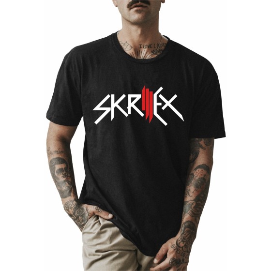 Rockwear Brasil - Camiseta Skrillex Rockwear Preta