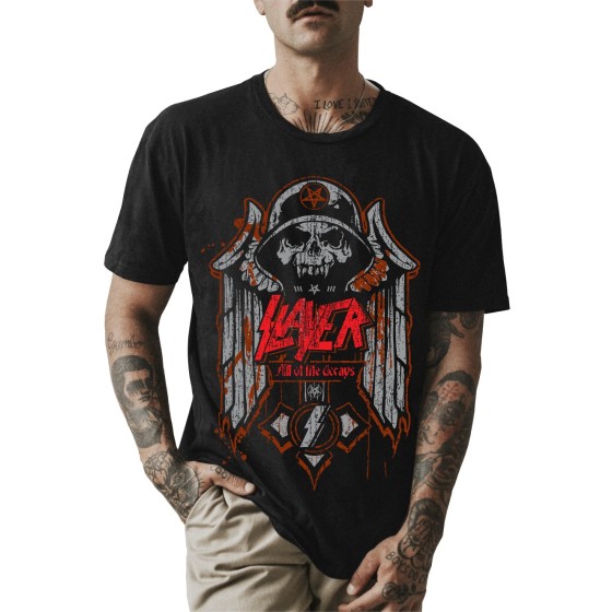 Rockwear Brasil - Camiseta Slayer Rockwear Preta