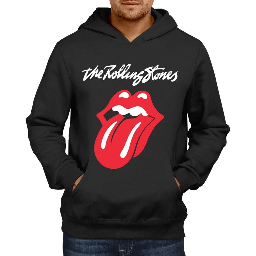 Rockwear Brasil - Moletom The Rolling Stones 2 Rockwear Preto