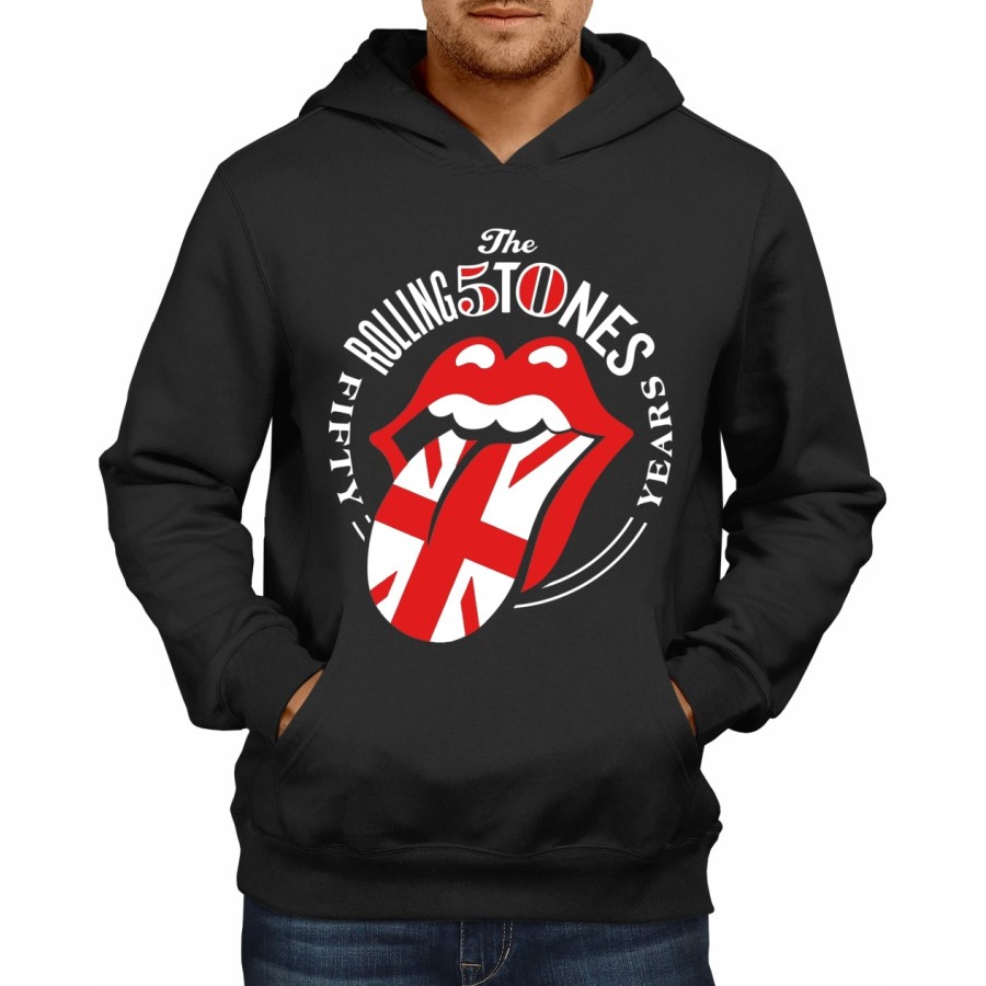 Rockwear Brasil - Moletom The Rolling Stones 3 Rockwear Preto