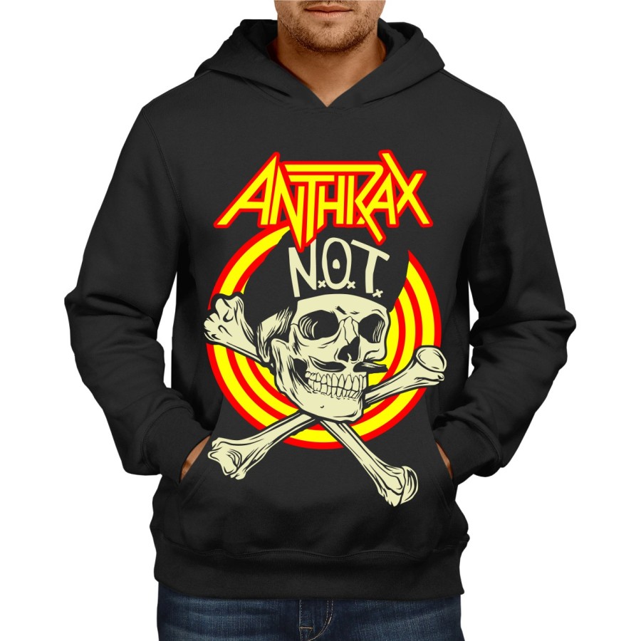 Rockwear Brasil - Moletom Anthrax Rockwear Preto