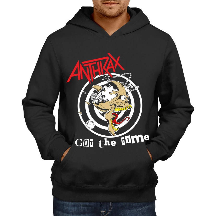 Rockwear Brasil - Moletom Anthrax 3 Rockwear Preto